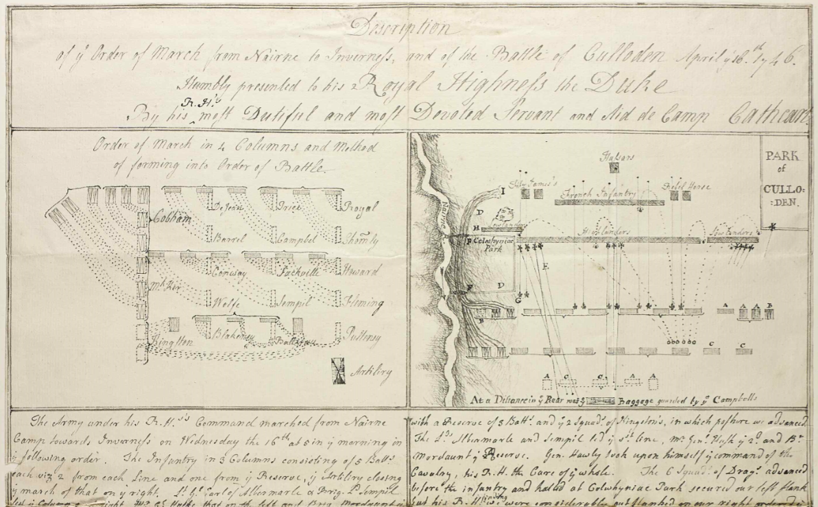 RA CP/Main/14/4a – Account of the Battle of Culloden, April 1746 Supplied by the Royal Archives /© Her Majesty Queen Elizabeth II