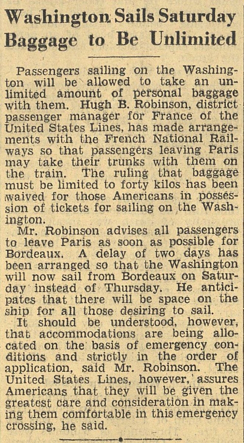 june 4 1940 column from international herald tribune