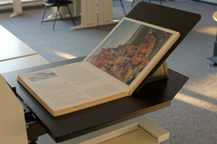 Image of a book in a V-Cradle