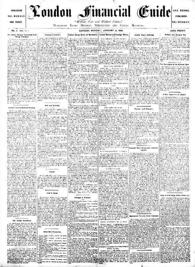 9 January 1888 - The Financial Times Launches