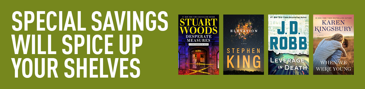 Book covers on green background