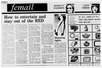 1968年10月に始まった 女性専門特集記事”Femail” ～October 11, 1968～
