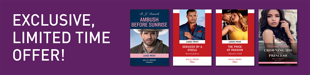 Purple banner with book covers