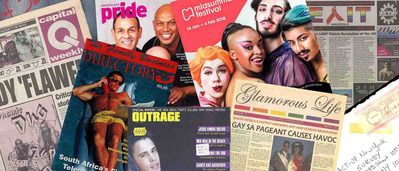 Various source media, Archives of Sexuality and Gender: International Perspectives on LGBTQ Activism and Culture!''