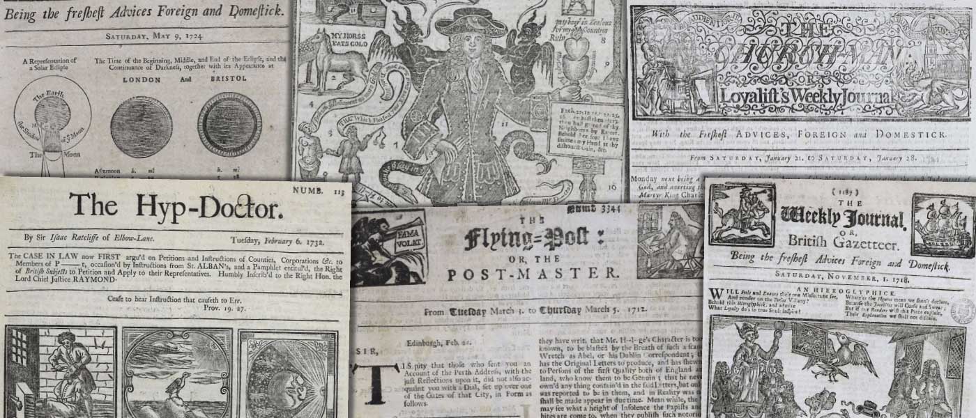 Various sources. Primary Source Media. Seventeenth and Eighteenth Century Nichols Newspapers Collection!''