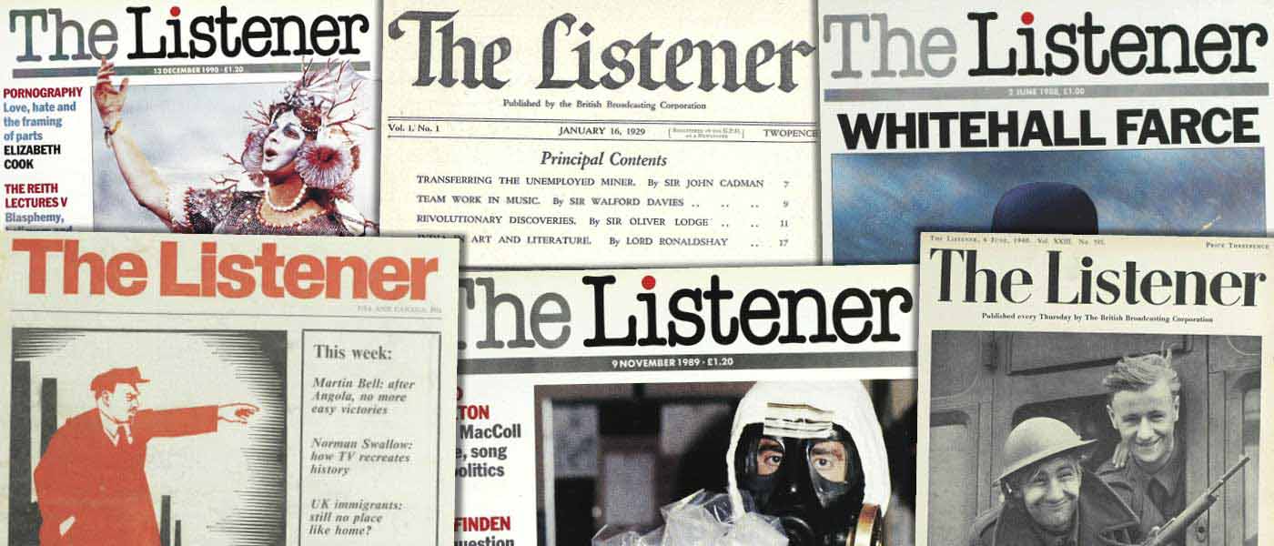 Various source media. The Listener Historical Archive, 1929–1991!''