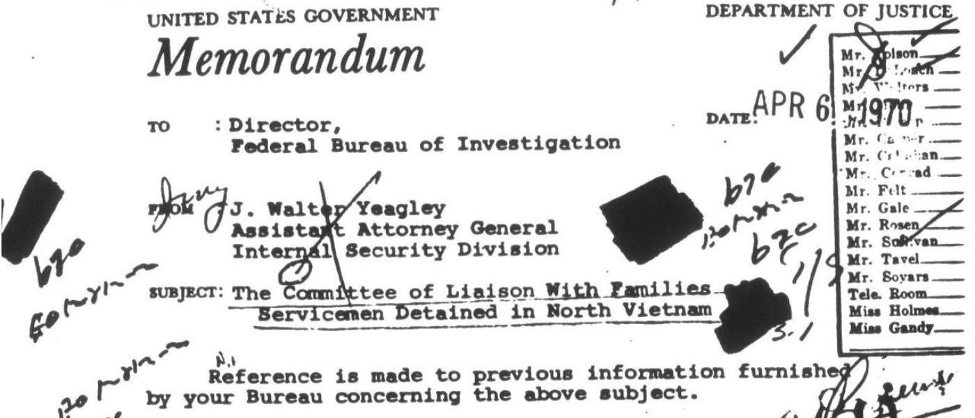 FBI File: 100-457899: Volume 1. January 1970 - June 1970. Image 7.!''