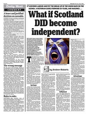 "What If Scotland Did Become Independent?" Daily Mail, 8 May 2008
