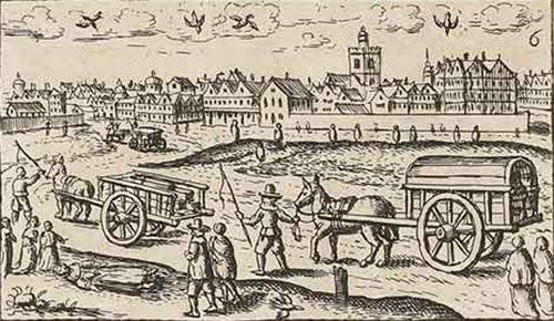 John Dunstall’s 1666 Broadsheet - 6. Carrying the dead in carts