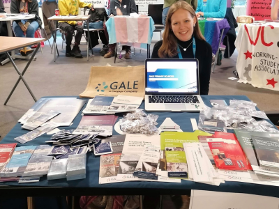 Gale Ambassador at a stand