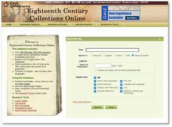 Eighteenth Century Collections Online Old Interface