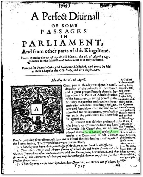 『議会における一部議事進行の完全な日誌』1645年4月21日～28日より