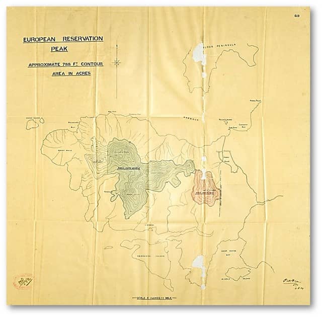 欧州人専用居住地「ピーク」の地図（1904年5月6日） Despatches: 1904 Jan.-May. January-May, 1904. TS War and Colonial Department and Colonial Office: Hong Kong, Original Correspondence CO 129/322. The National Archives (Kew, United Kingdom). China and the Modern World