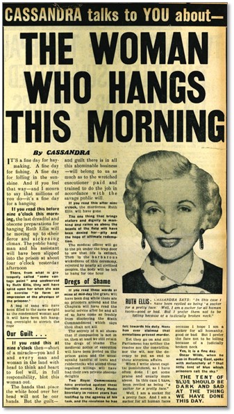 カッサンドラ「今朝、絞首刑となる女性」（1955年7月13日号）