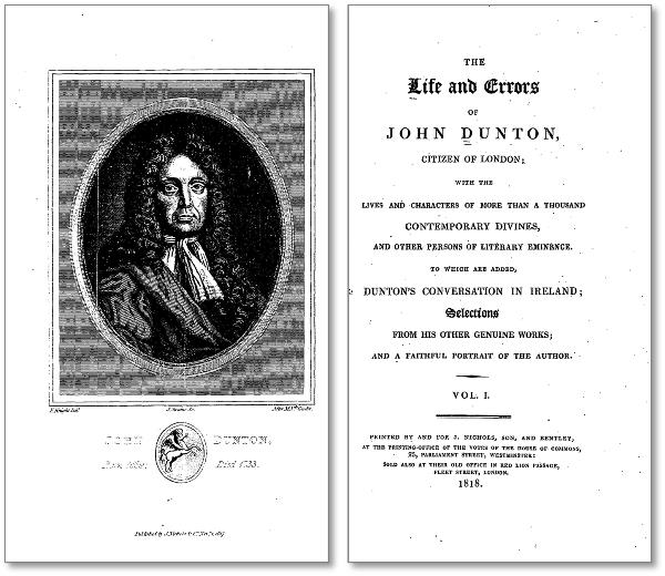 『ロンドン市民ジョン・ダントンの生涯と過ち』第１巻（1818）