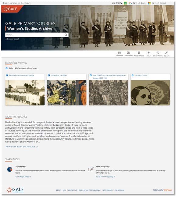 女性史研究アーカイブのホーム画面