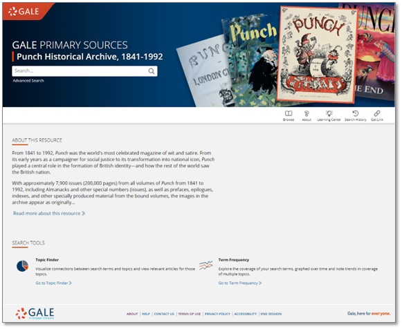 『パンチ』歴史アーカイブのホーム画面