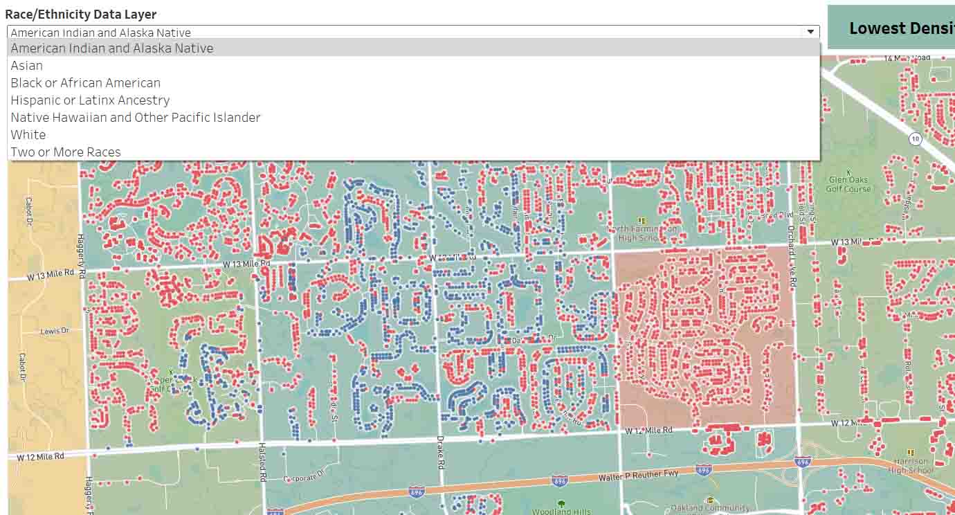 Demographic reach map.