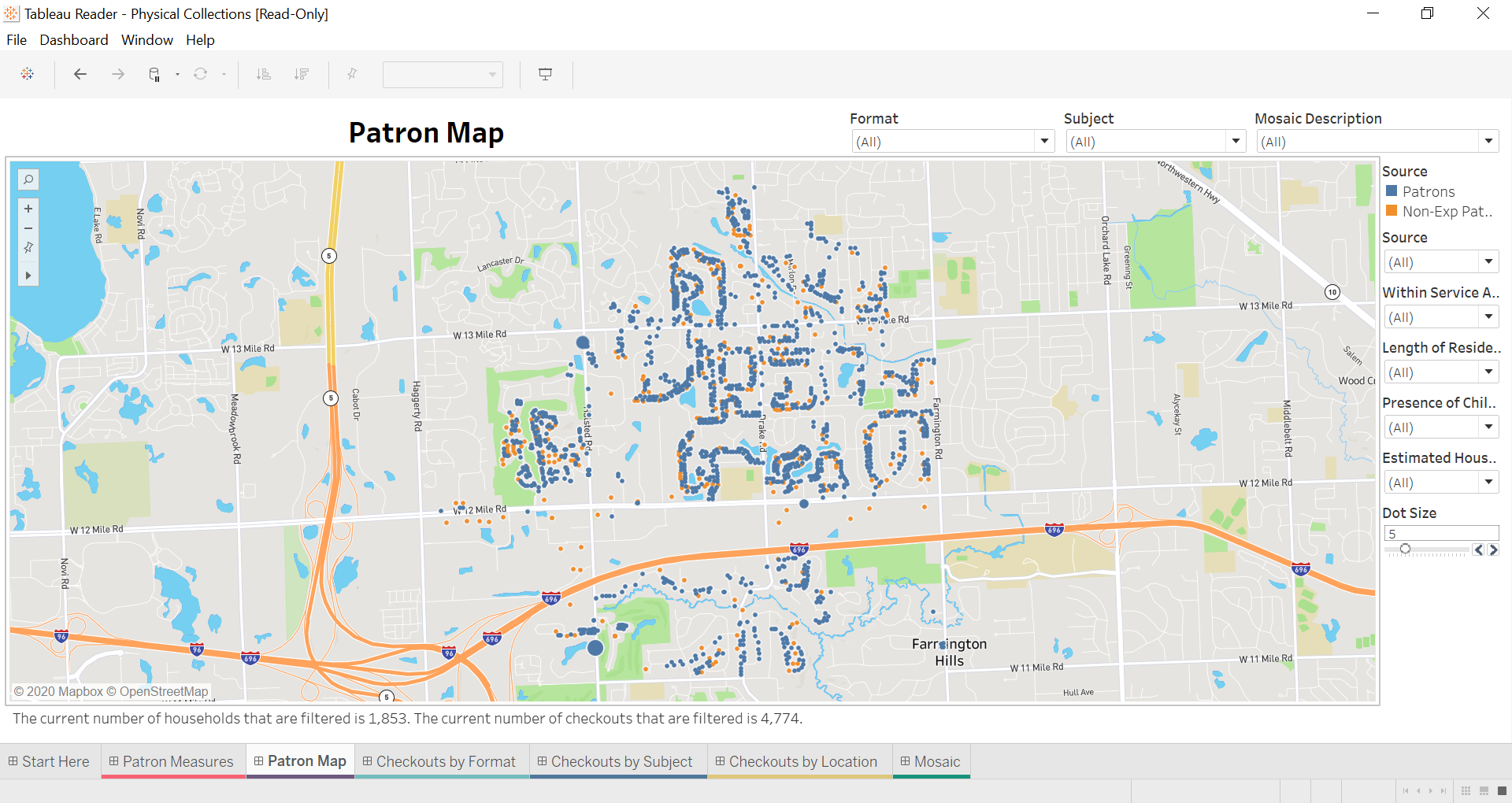 Patron Map.