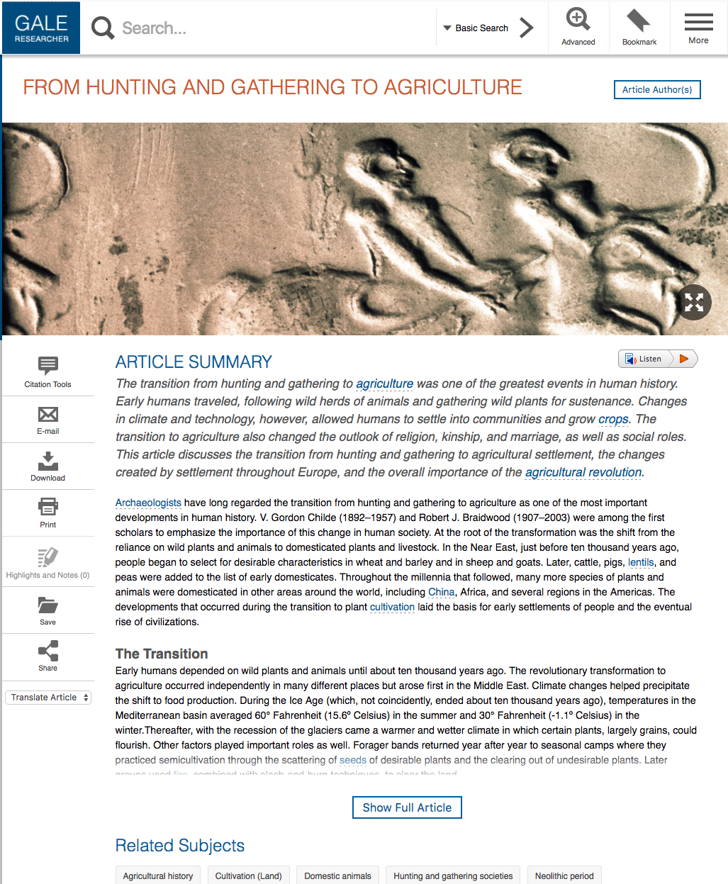 Article Summary Page