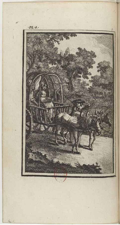 Two women sat in cart being pulled by two horses
Image From: John Cleland, La fille de joie, ou Mémoires de miss Fanny, écrits par elle-même (1786)