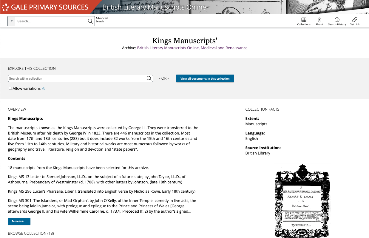 Product Interface Kings Manuscripts