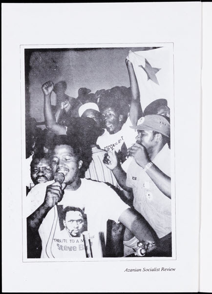 Image of a rally of the Azanian People's Organisation (Azapo), South Africa