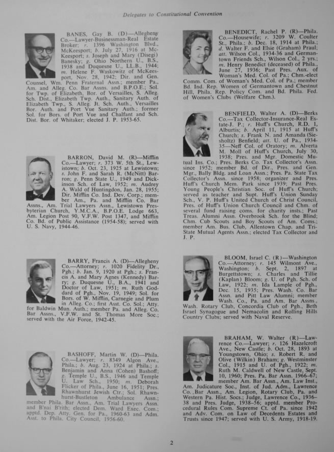 Source: Debates of the Pennsylvania Constitutional Convention of 1967-1968 Vol. 1. Harrisburg, Pennsylvania, 1969. 2 vols.