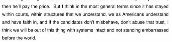 Warren Hoge, Gary McDowell, and John Micklethwait, ‘The US Electoral Process: Time for a Change?’; Meetings and Speeches, 8 December 2000 (Hoge’s words)
