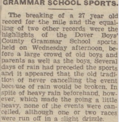 GRAMMAR SCHOOL SPORTS, Dover Express, 16th July 1948, British Library Newspapers