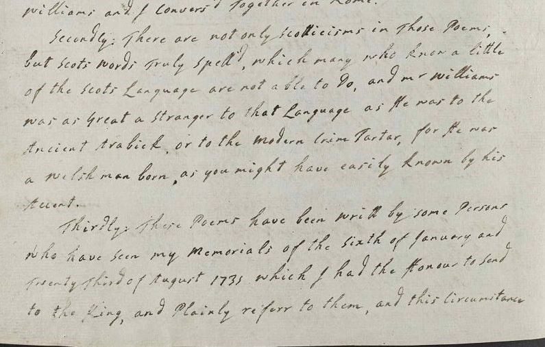 Rev. Ezekiel Hamilton to James Edgar, 12 October 1733. Source location: RA SP Main 165/129, State Papers Online, The Stuart and Cumberland Papers from the Royal Archives, Windsor Castle